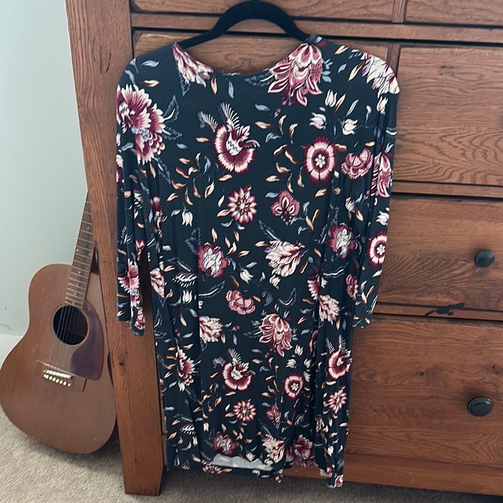 Floral Black Dress